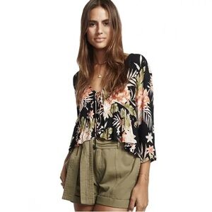 NWT Billabong Take Me On Lost Paradise Floral Top
